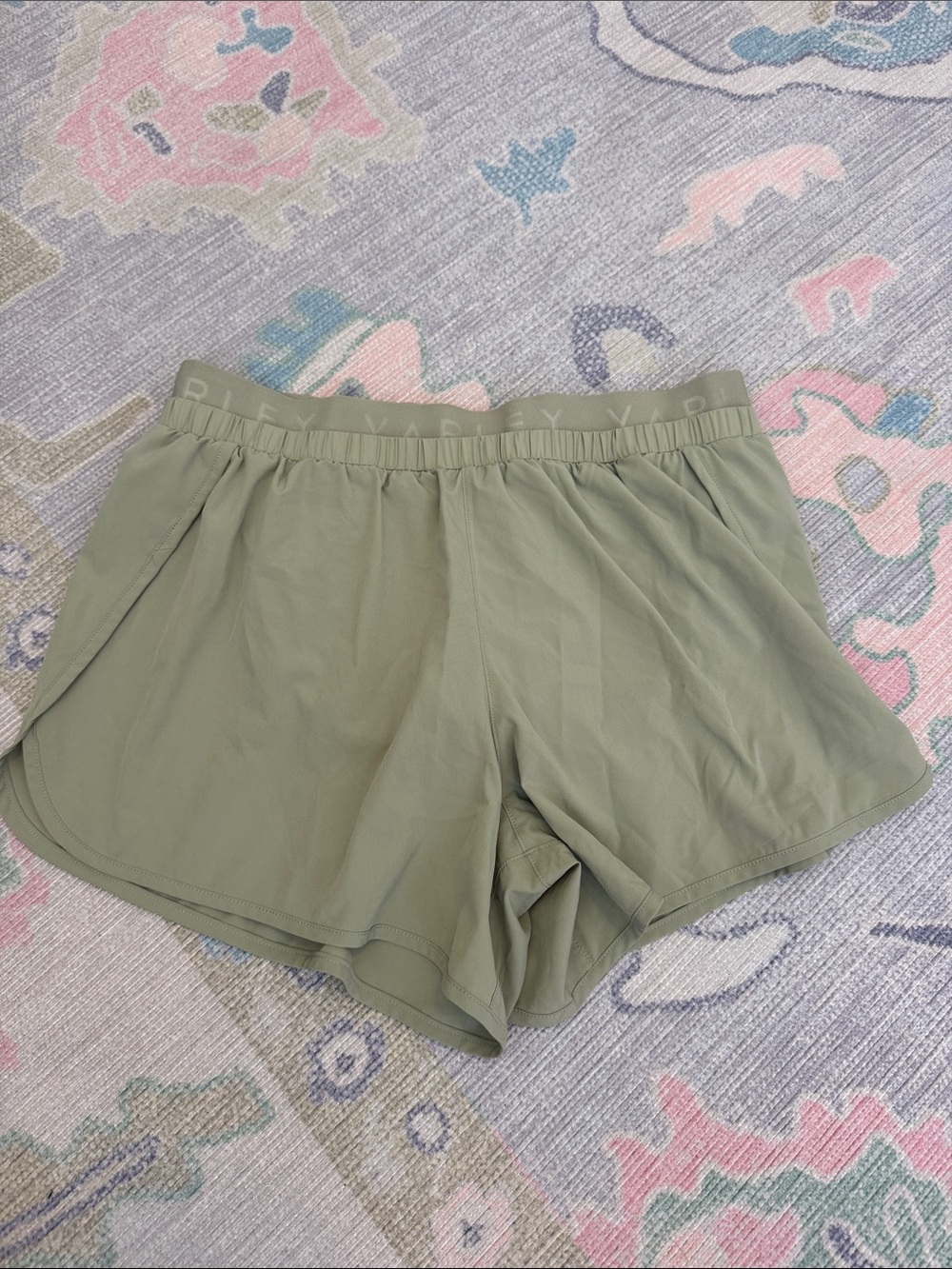 Varley Light Olive Athletic Shorts - small